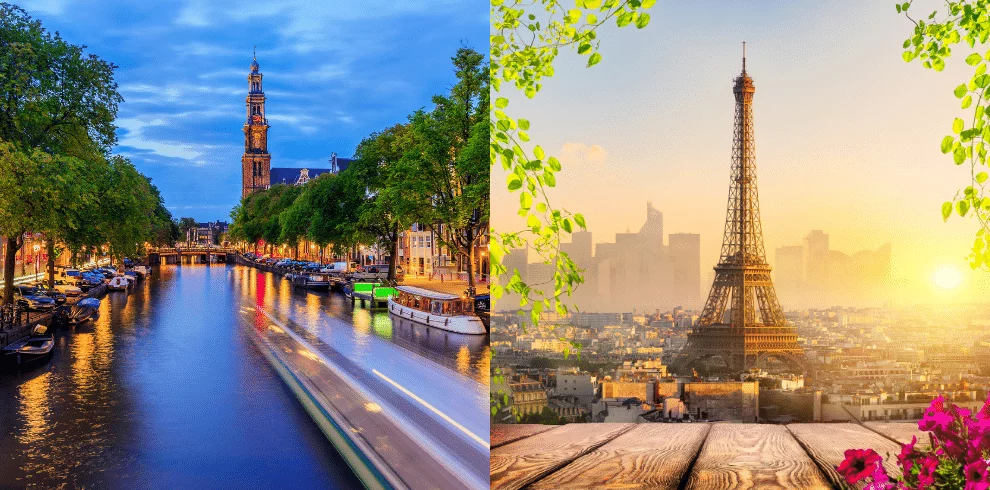 Amsterdam & Paris Dual Cityscape - TravelFly Package Highlight